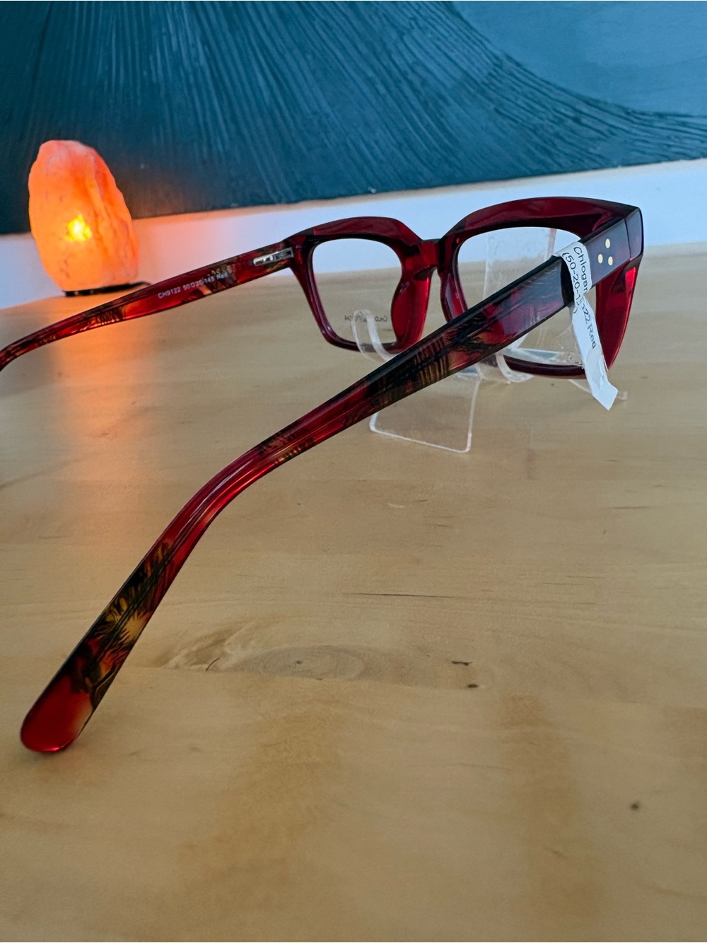 Chlogan Eyewear Red CH9122 Oversized Bold Square Eyeglass Frames 50-20-145 NWT - Picture 7 of 15
